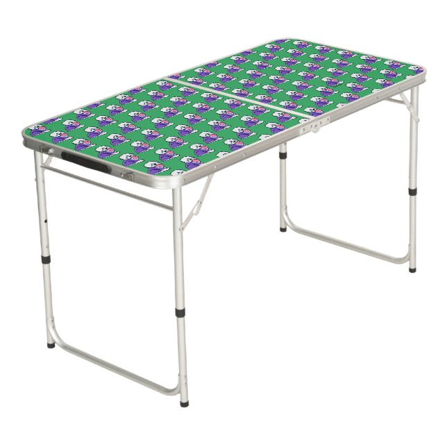 KiniArt Warm Fuzzy OES Beer Pong Table (Angled)