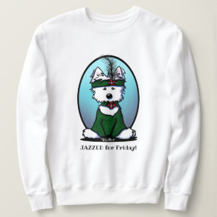 KiniArt Westie 1920s Flapper Sweatshirt