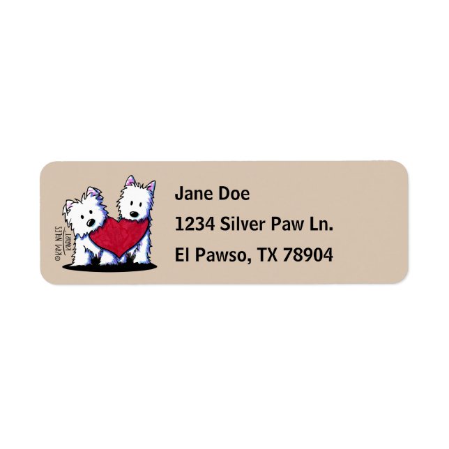 KiniArt Westie Address Labels (Front)