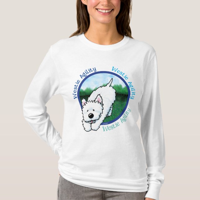 KiniArt Westie Agility T-Shirt (Front)