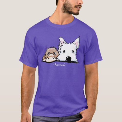KiniArt Westie and Platypus Toy T_Shirt
