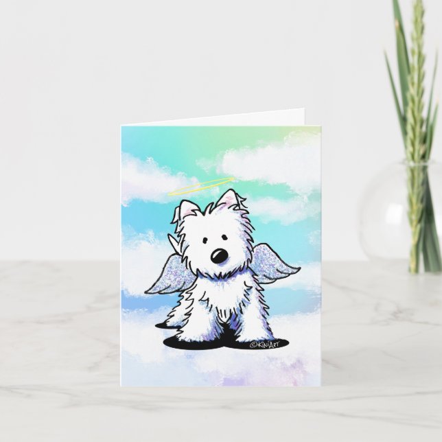 KiniArt Westie Angel Card (Front)