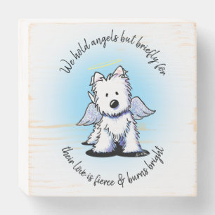 KiniArt Westie Angel Wooden Box Sign