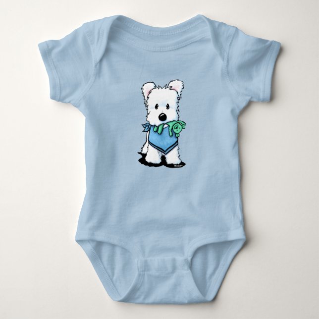 KiniArt Westie Bestie Baby Bodysuit (Front)