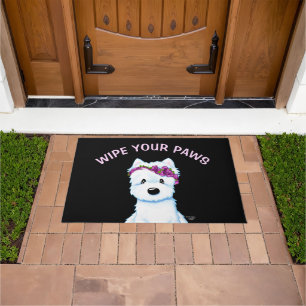 KiniArt Westie Blossom  Doormat