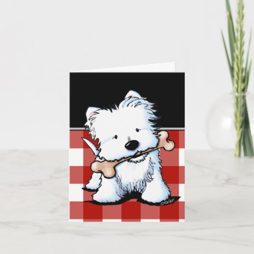 KiniArt Westie Bone Appetit Card