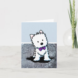KiniArt Westie Bow tie Invitation