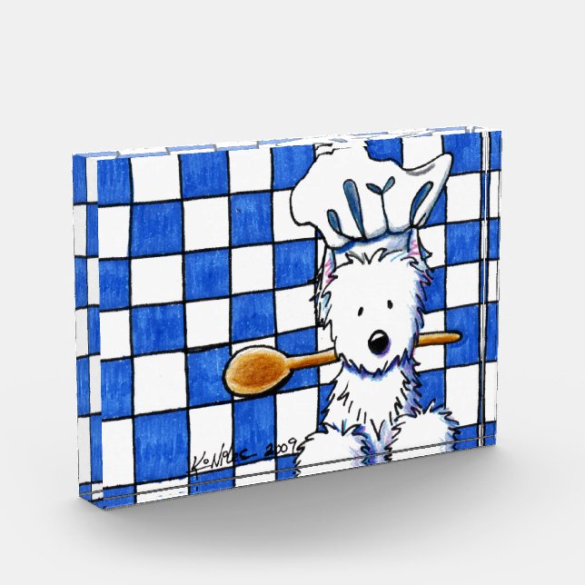 KiniArt Westie Chef Acrylic Award (Left)