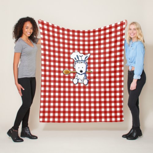 KiniArt Westie Chef Fleece Blanket