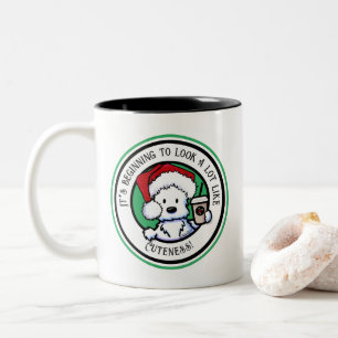 KiniArt Westie Christmas Coffee Two-Tone Coffee Mug