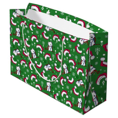 KiniArt Westie Christmas Gift Bag