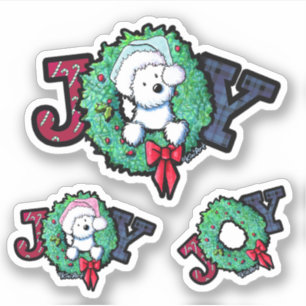 KiniArt Westie Christmas Joy Sticker