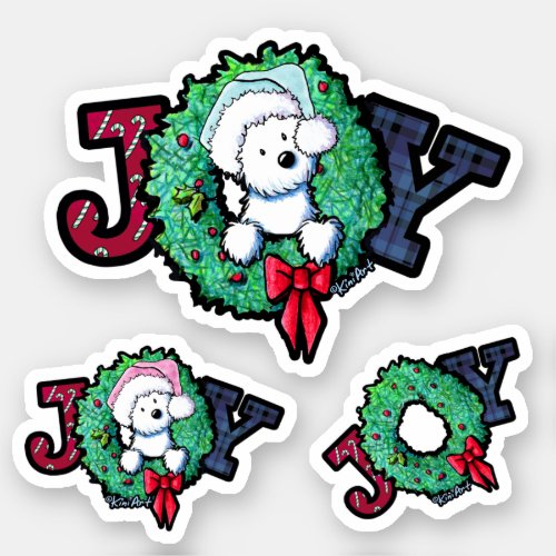 KiniArt Westie Christmas Joy Sticker