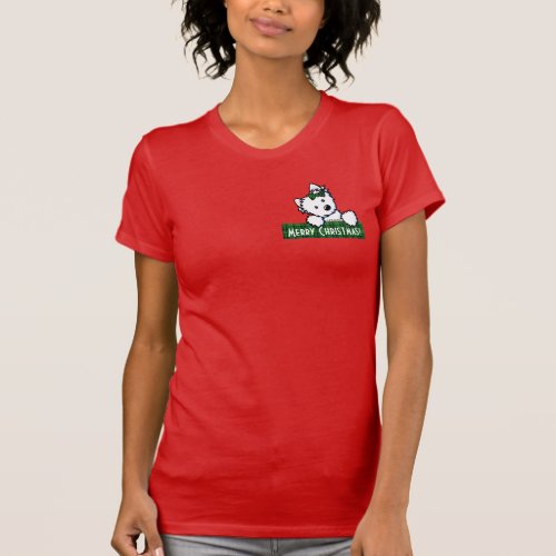 KiniArt Westie Christmas Pocket T_Shirt