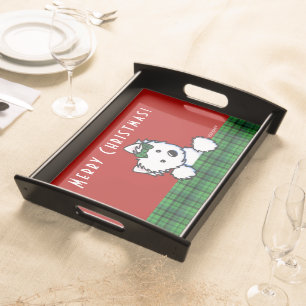 KiniArt Westie Christmas Serving Tray