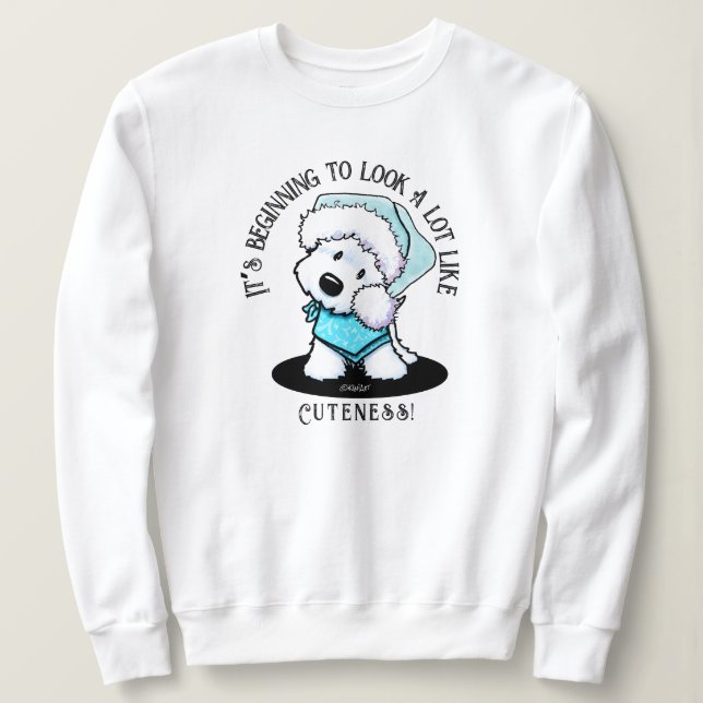 KiniArt Westie Christmas Sweatshirt (Design Front)