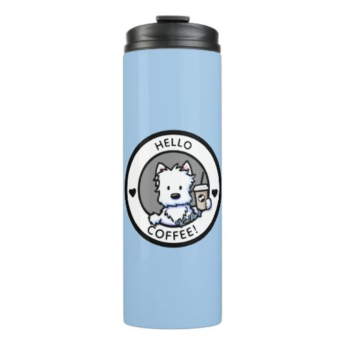 KiniArt Westie Coffee Lover Thermal Tumbler