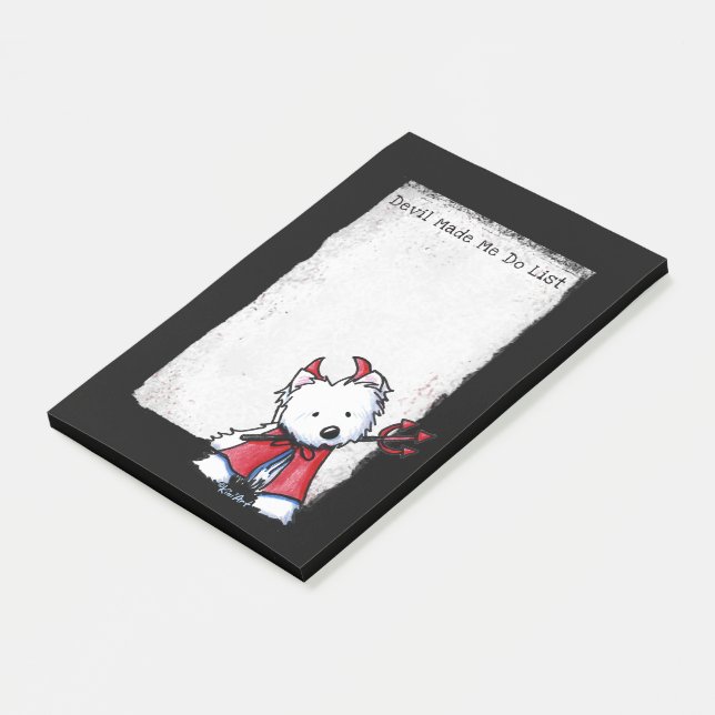 KiniArt Westie Devil Notes (Angled)