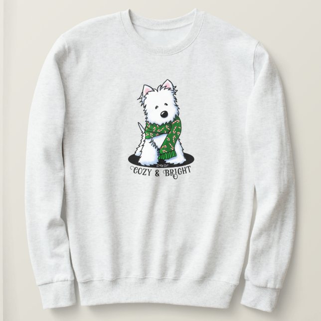 KiniArt Westie Dog Christmas  Sweatshirt (Design Front)