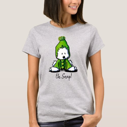 KiniArt Westie Dog Pea T_Shirt
