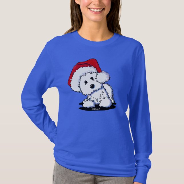 KiniArt Westie Dog SANTA BABY T-Shirt (Front)