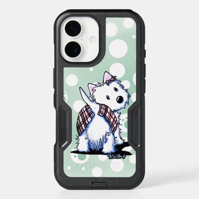 KiniArt Westie Dressed To Kilt Otterbox iPhone Case (Back)