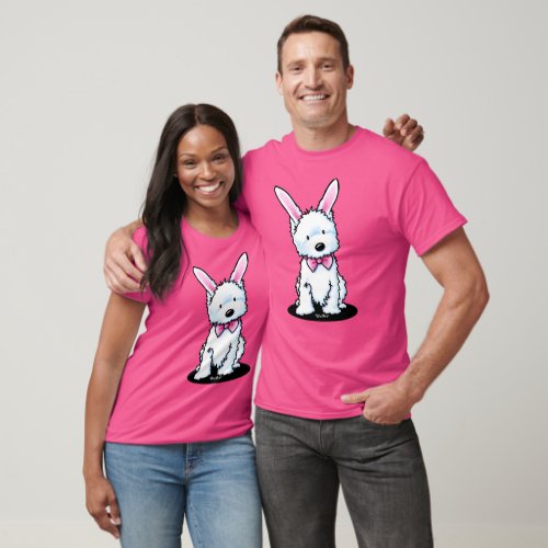 KiniArt Westie Easter Bunny T_Shirt