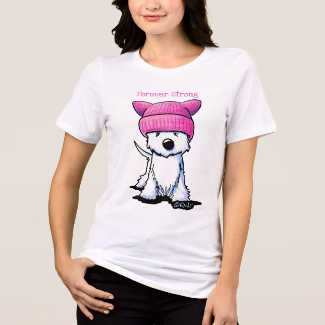 KiniArt Westie Feminist Tri-Blend Shirt (Front)