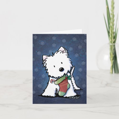 KiniArt Westie Festive Christmas Cards