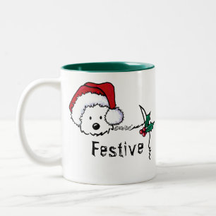 KiniArt Westie Festive Christmas Mug