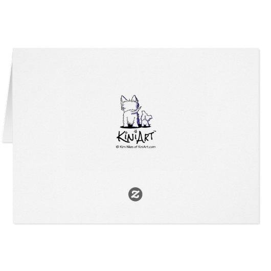 KiniArt Westie Flamingos (Back Horizontal)