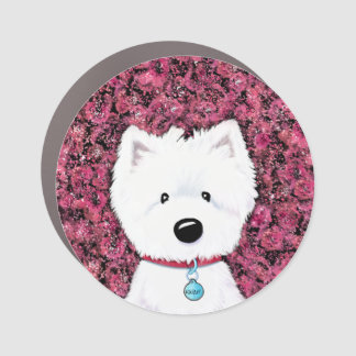 KiniArt Westie Floral Impressions Magnet