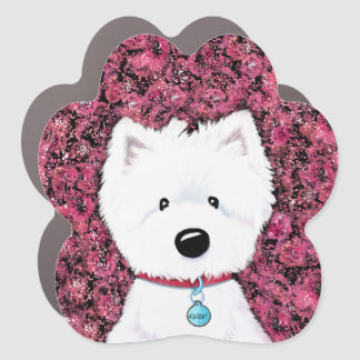 KiniArt Westie Floral Impressions Magnet