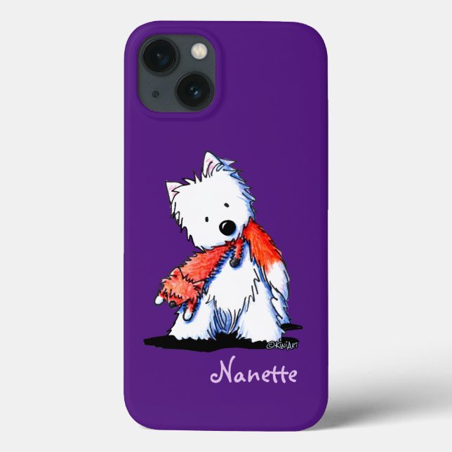 KiniArt Westie Fox Lover Case-Mate iPhone Case (Back)