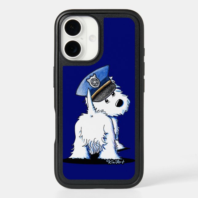 KiniArt Westie FUN Police Otterbox iPhone Case (Back)