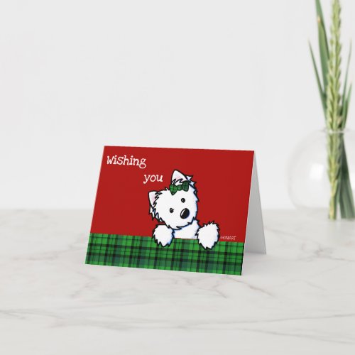 KiniArt Westie Girl Christmas Card