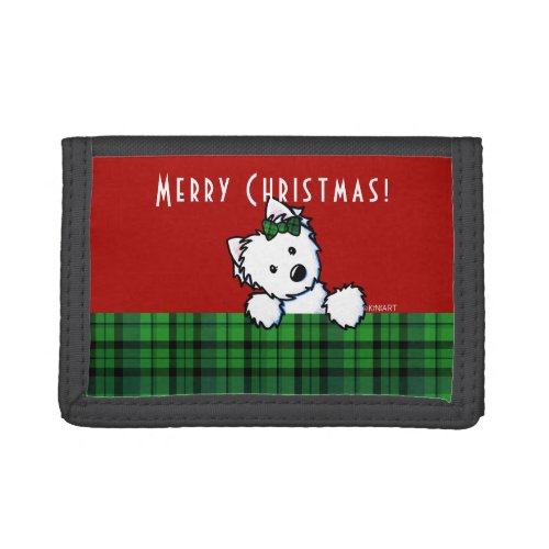 KiniArt Westie Girl or Boy Trifold Wallet