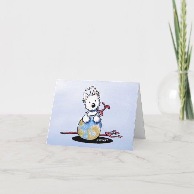 KiniArt Westie Greeting Card (Front)