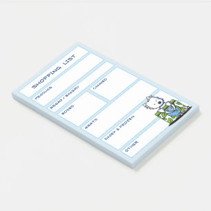 KiniArt Westie Grocery  Shopping List Post-it Notes