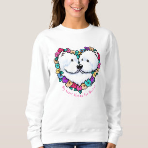 KiniArt Westie Heart Bloom Sweatshirt