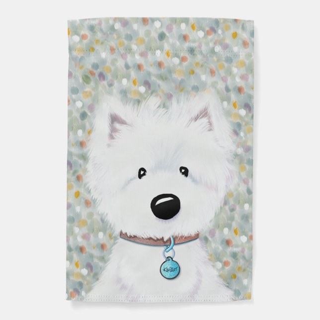 KiniArt Westie Impressions Garden Flag (Front)