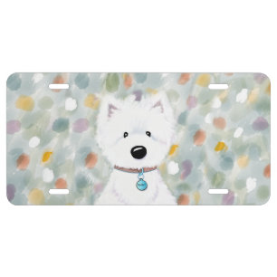 KiniArt Westie Impressions License Plate