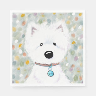KiniArt Westie Impressions Napkins