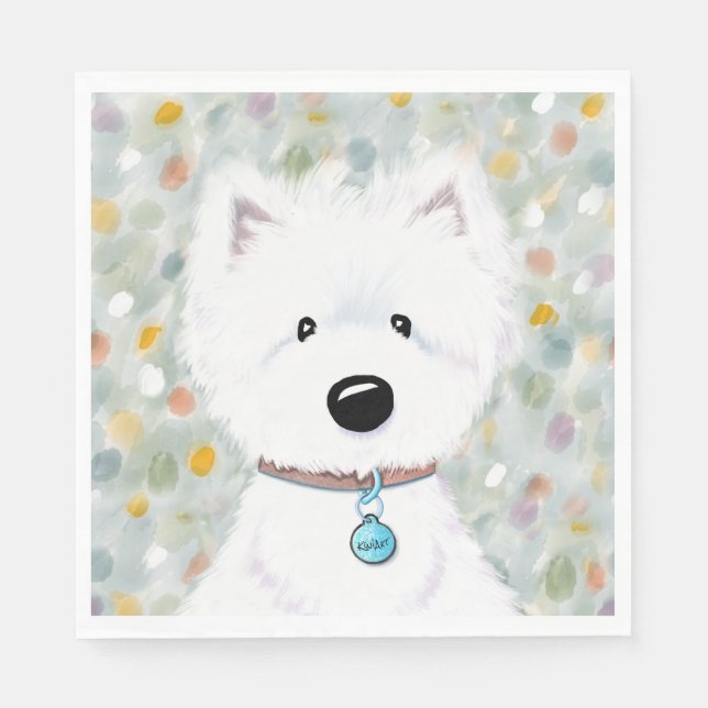 KiniArt Westie Impressions Napkins (Front)