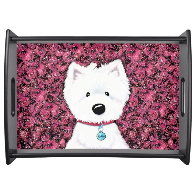 KiniArt Westie Impressions Serving Tray (Front)