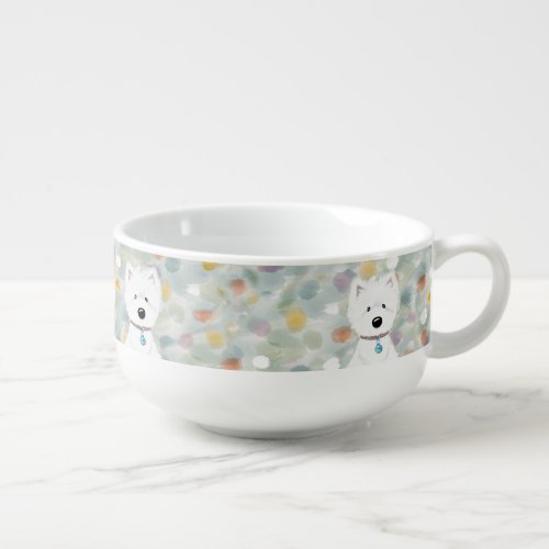 KiniArt Westie Impressions Soup Mug