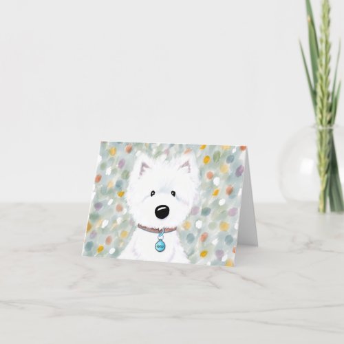 KiniArt Westie Impressions Thank You Card