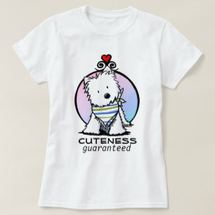 KiniArt Westie In Scarf T-Shirt