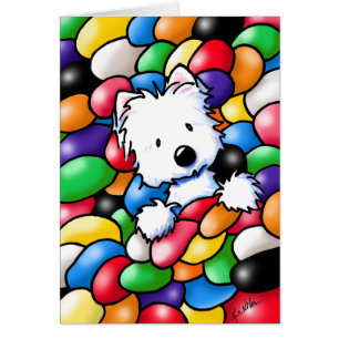 KiniArt Westie Jelly Bean Cards