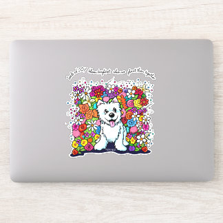 KiniArt Westie Joyful Garden Sticker